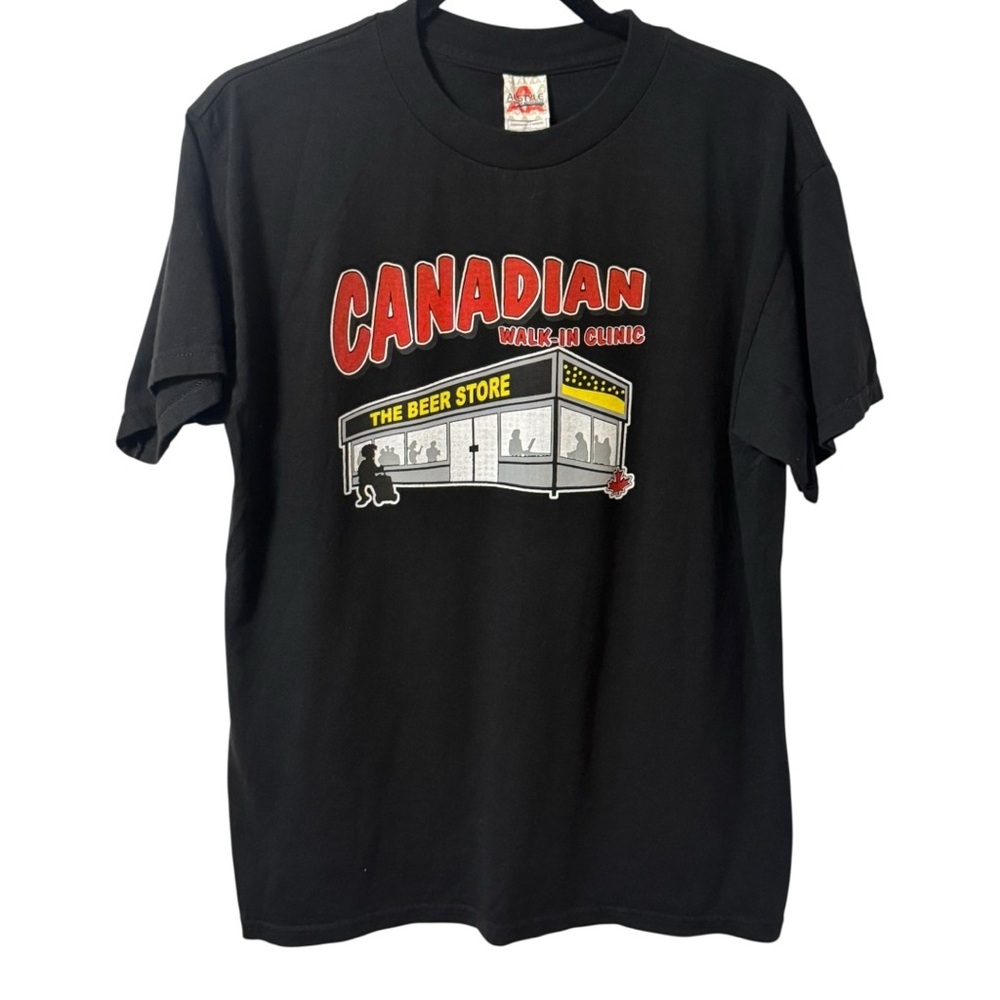 Canadian Walk in Clinic Beer Store Shirt Men’s Funny Tee Medium T Shirt Black